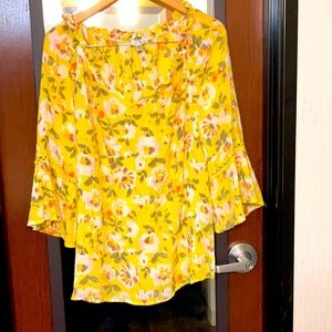 Yellow spring flower top